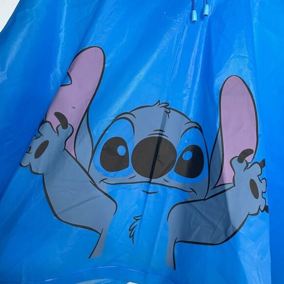 5 for $25🔥Disney Stitch Blue Raincoat Poncho One Size - Picture 3 of 7